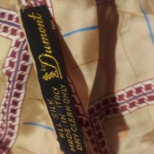 Vintage Italian silk pocket square in lux print wild color way.